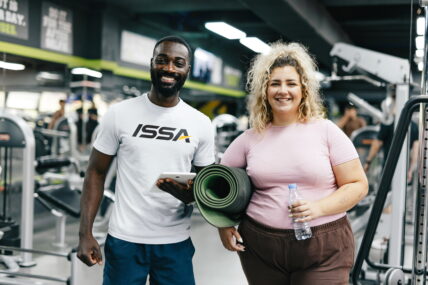 an ISSA trainer and client
