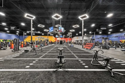 Crunch Fitness's innovative 3.0 design, complete with Performance Turf.