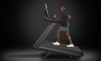 man on a Precor Breakaway treadmill