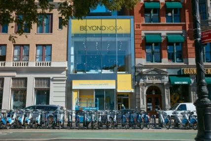 pictured is Beyond Yoga's pop up in NYC