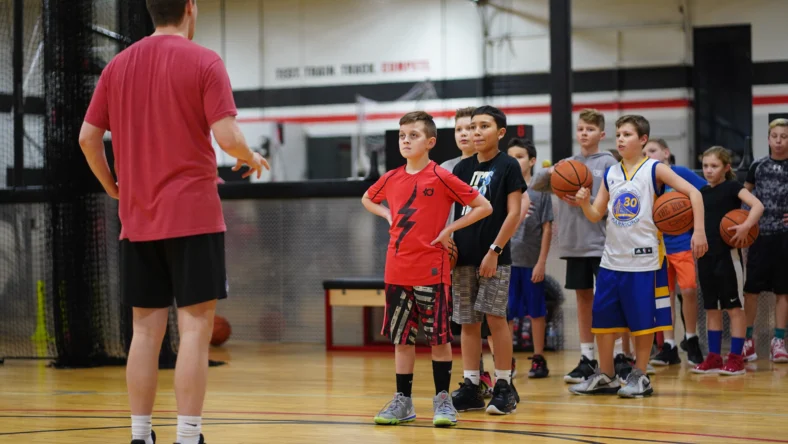 kids basketball league and coach
