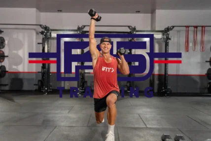 iFIT trainer works out in an F45 studio