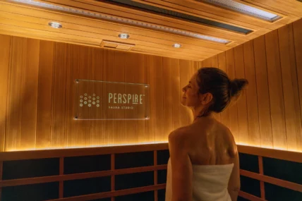 an interior image of a Perspire Sauna Studio