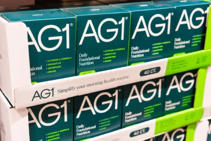 AG1 greens powder boxes