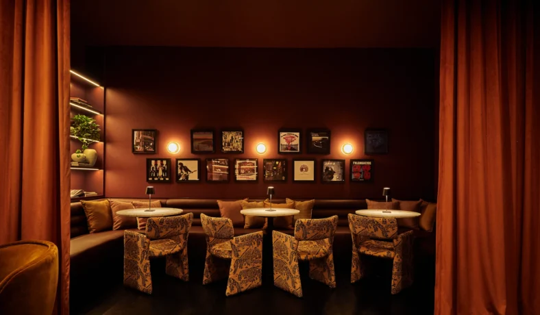 The Maze tables with paintings