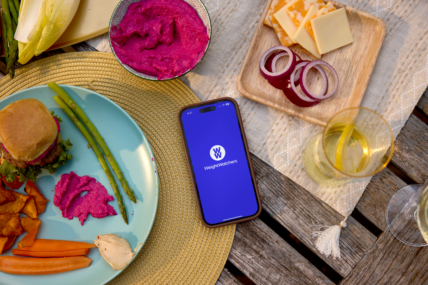 WeightWatchers app among food.