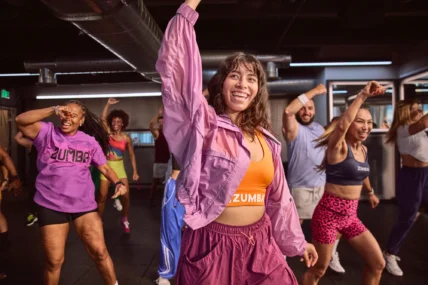 woman dances in a Zumba commercial
